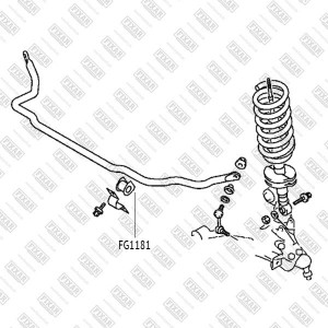 втулка стабилизатора переднего !\ Mitsubishi Pajero 00> FG1181 FIXAR