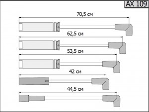 Провод высоковольтный DAEWOO Nexia,Espero (1.5) комплект CARGEN AX109 CARGEN