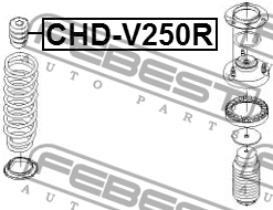 Отбойник амортизатора задний CHEVROLET EPICA 04- CHD-V250R CHD-V250R FEBEST