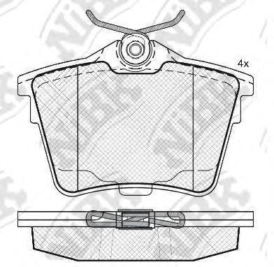 Колодки тормозные PEUGEOT 407 (04-10) CITROEN C5 (08-) задние (4шт.) NIBK PN0468 NIBK