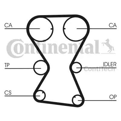 ремень ГРМ! 153x290H\ Mitsubishi Colt/Galant 1.6/1.8/2.0/T 16V 88> CT-1000 CONTITECH