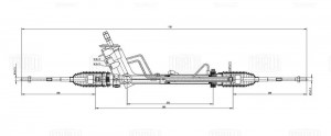 Механизм рулевой (рейка) Skoda Fabia I (99-) для 2-х кольцевого датчика (гидравл CRS 1839 TRIALLI