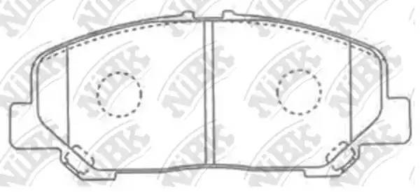 Колодки тормозные TOYOTA Estima (06-) передние (4шт.) NIBK PN1527 NIBK