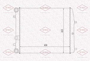 Радиатор охлаждения  SKODA Fabia 99->VW Fox/Polo 01-> TATSUMI TGA1032 TATSUMI