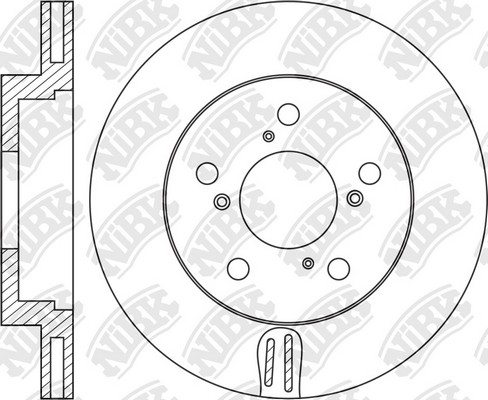 Диск тормозной HONDA Civic (01-10) передний (1шт.) NIBK RN1468 NIBK