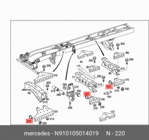 болт N910105014019 MERCEDES BENZ