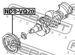 Шкив коленвала VQ20DE/VQ30DE NDS-VQ20 FEBEST