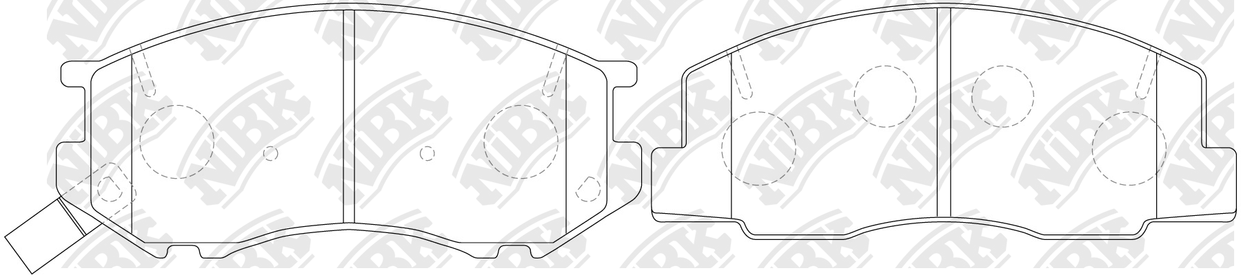 Колодки тормозные TOYOTA Liteace,Townace (88-) передние (4шт.) NIBK PN1328 NIBK