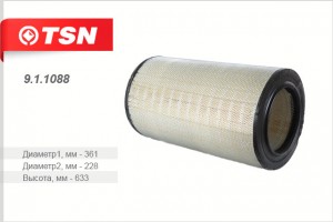 фильтр возд.!D 361 d 228 H 633  John Deere,Caterpillar, New Holland 911088 TSN