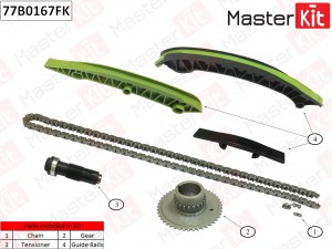 Комплект цепи ГРМ Mercedes-Benz C204/C207/E212 1.8i M271.820/860 09- 77B0167FK 77B0167FK MASTER KIT