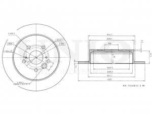 Диск тормозной задний BRD-20117 UNIO