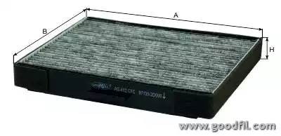 Фильтр салона угольный AG412CFC AG 412 CFC GOODWILL