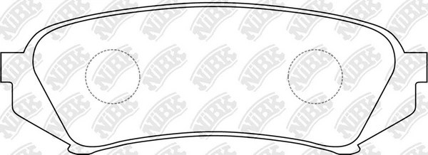 Колодки задние (TOYOTA LAND CRUISER 100 9807/LEXUS LX470 9807) PN1412 PN1412 NIBK