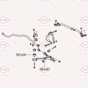 сайлентблок рычага нижнего!\ Honda Accord 03> TEF1497 TATSUMI