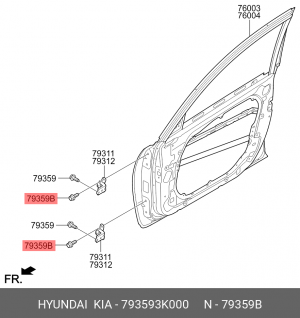 болт М6!\ Hyundai, KIA Accent 793593K000 HYUNDAI