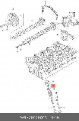 сухарь клапана !\ Audi, BMW, VW, Skoda 036 109 651 A VAG