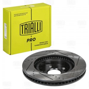Диск тормозной передний d=296 (перфорированный, слотированный, окрашенный) PRO   DF 2901S TRIALLI