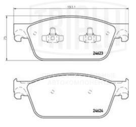 Колодки торм. VW Transporter T5 (03-) диск. перед. 193.1мм (PF 1841) PF1841 TRIALLI