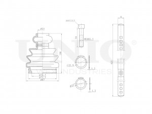 Пыльник ШРУСа (к-т) DUC-30010K UNIO