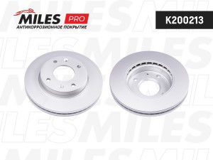 Диск тормозной (серия PRO с антикоррозионным покрытием) HYUNDAI ELANTRA 00-/LANT K200213 MILES