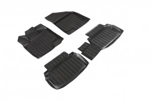 Коврик салона GEELY Coolray (20-) полиуретан черный (4 предм.) SEINTEX 94398 SEINTEX