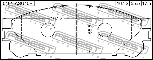 Колодки тормозные передние комплект 0101-ASU40F FEBEST