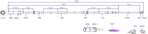 Датчик износа тормозных колодок BMW X1 sDRIVE SWS1601 SWS1601 SANGSIN