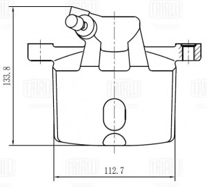 Суппорт торм. для а/м Mitsubishi Pajero II 90- зад. лев. d43мм CF 012112 CF012112 TRIALLI