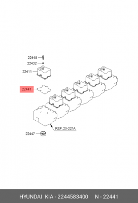 ПРОКЛАДКА КЛАПАННОЙ КРЫШКИ D6AC/D6AB MBS 2244583400 MOBIS