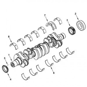 Вал коленчатый КАМАЗ Камминз ISBe, ISDe V=6.7 (4934862) (Haffen) 0016 HAFFEN
