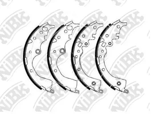 Колодки тормозные TOYOTA Corolla (-92) задние барабанные (4шт.) NIBK FN2378 NIBK