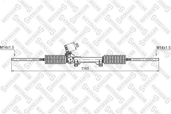 рейка рулевая! с г/у с тягами, 52055\ Peugeot Partner 96> 00-35046-SX STELLOX