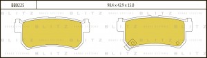 Колодки тормозные дисковые задние SSANGYONG Rexton/Kyron 02- BB0225 BB0225 BLITZ