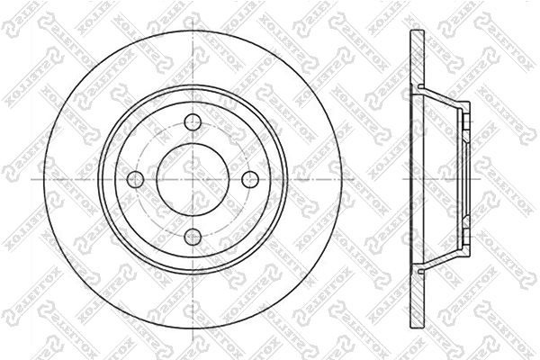 диск тормозной передний!\ Audi 80 B4 1.6/2.0/1.9TDi 92> 6020-4741-SX STELLOX