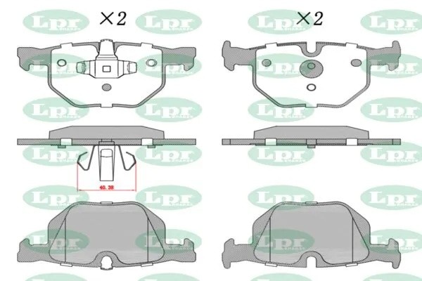 Комплект тормозных колодок 05P1476 05P1476 LPR