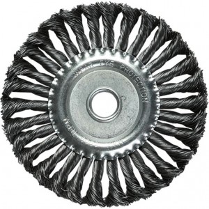 Кордщетка для УШМ дисковая 125мм крученая сталь 22мм MATRIX 74632 MATRIX