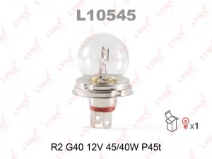 Лампа галогеновая R2 12V 45/40W P45T  L10545 L10545 LYNXAUTO