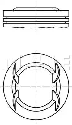 Поршень dm.79.00x1.2x1.5x2.5 STD Цена за 1 шт. 012 12 00 MAHLE KNECHT