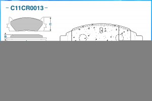 Тормозные колодки передние Low Metallic C11CR0013 C11CR0013 CWORKS