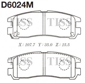 Замена на D6024MH Колодки тормозные дисковые задн. MITSUBISHI GALANT,COLT 91- D6 D6024M MK KASHIYAMA