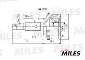 ШРУС наружный NISSAN PRIMERA 1.8 97-01 (GSP 841189) GA20318 GA20318 MILES