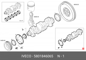 Вал коленчатый IVECO Daily (14-) OE 5801846065 IVECO