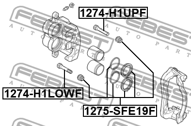 Ремкомплект передн суппорта 1275-SFE19F 1275-SFE19F FEBEST