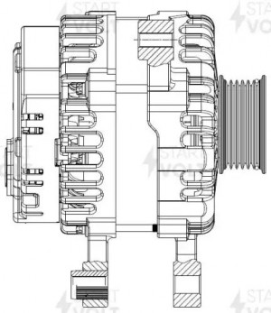 Генератор для а/м Geely Emgrand (21-) 1.5i 110A (LG 2728) LG 2728 START VOLT
