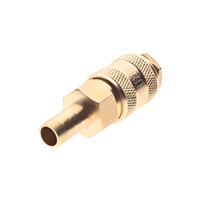 Штуцер для быстроразъема пневматический "Эврика" (с клапаном елочка 10 мм, латун ER-BSE1-4SH EVRIKA