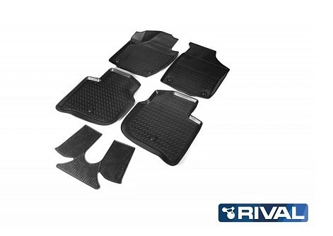 коврики салона!полиуретан 5 шт.\Skoda Rapid I, II лифтбек 12-20 20>, VW Polo VI  15102001 RIVAL