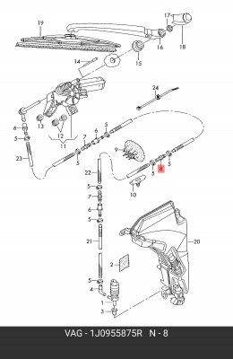 ШТУЦЕР / KUPPL.STCK 1J0955875R 1J0 955 875 R VAG