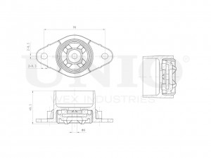 Опора амортизатора задняя RMP-13017 UNIO