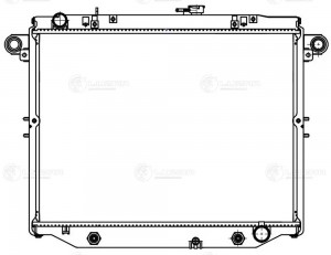радиатор охлаждения!\ Toyota Land Cruiser 100 4.2TD/4.5i 98> LRC1949 LUZAR