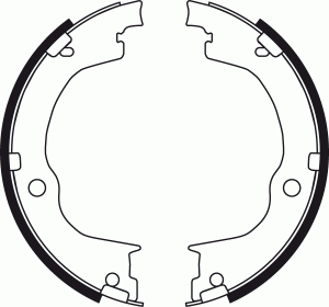 Колодки тормозные CHEVROLET Captiva (06-) задние барабанные (4шт.) TRW GS8749 TRW
